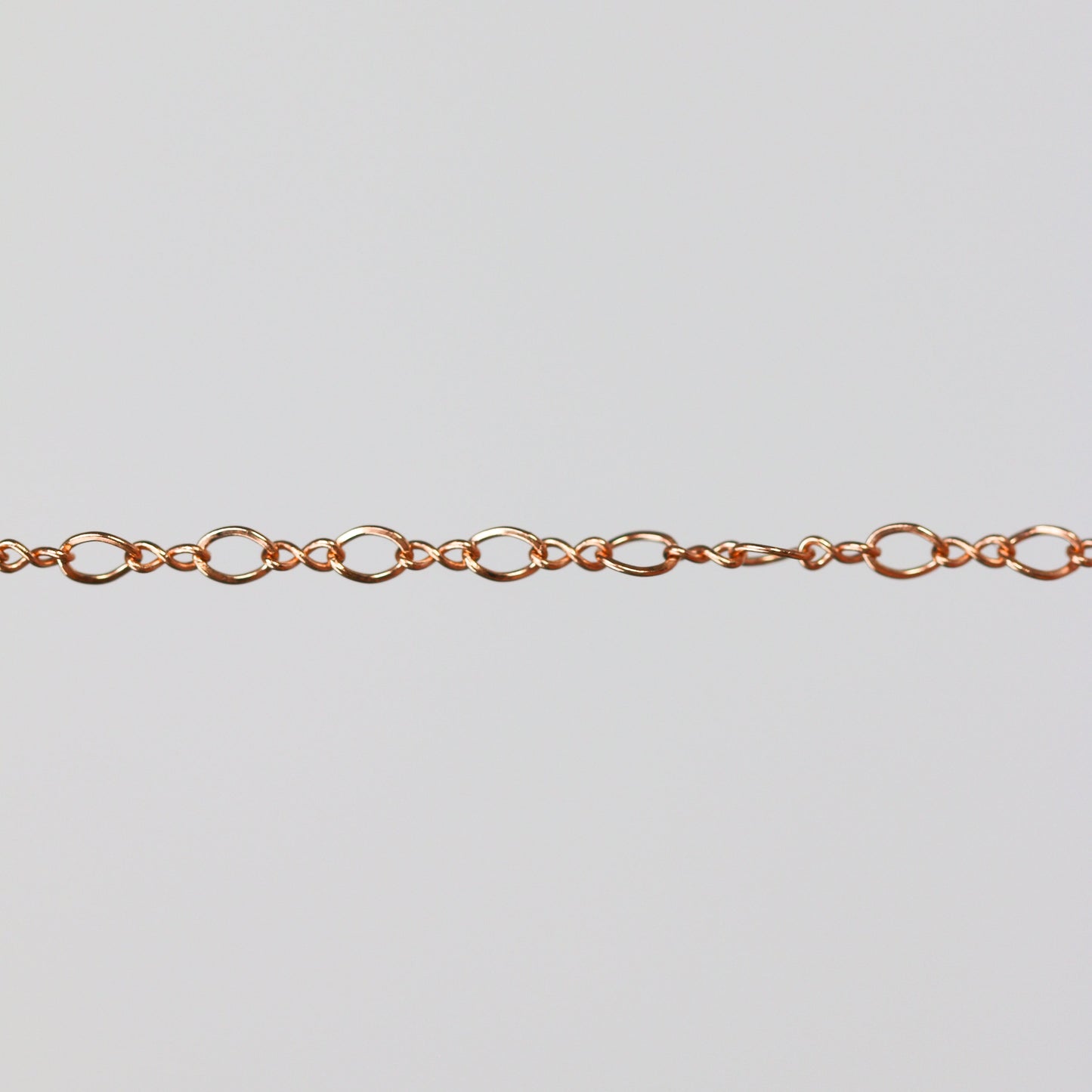 Grace Permanent Jewelry Chain, Figure 8 Design, Figure 8 Links, Available in Gold Options and Silver