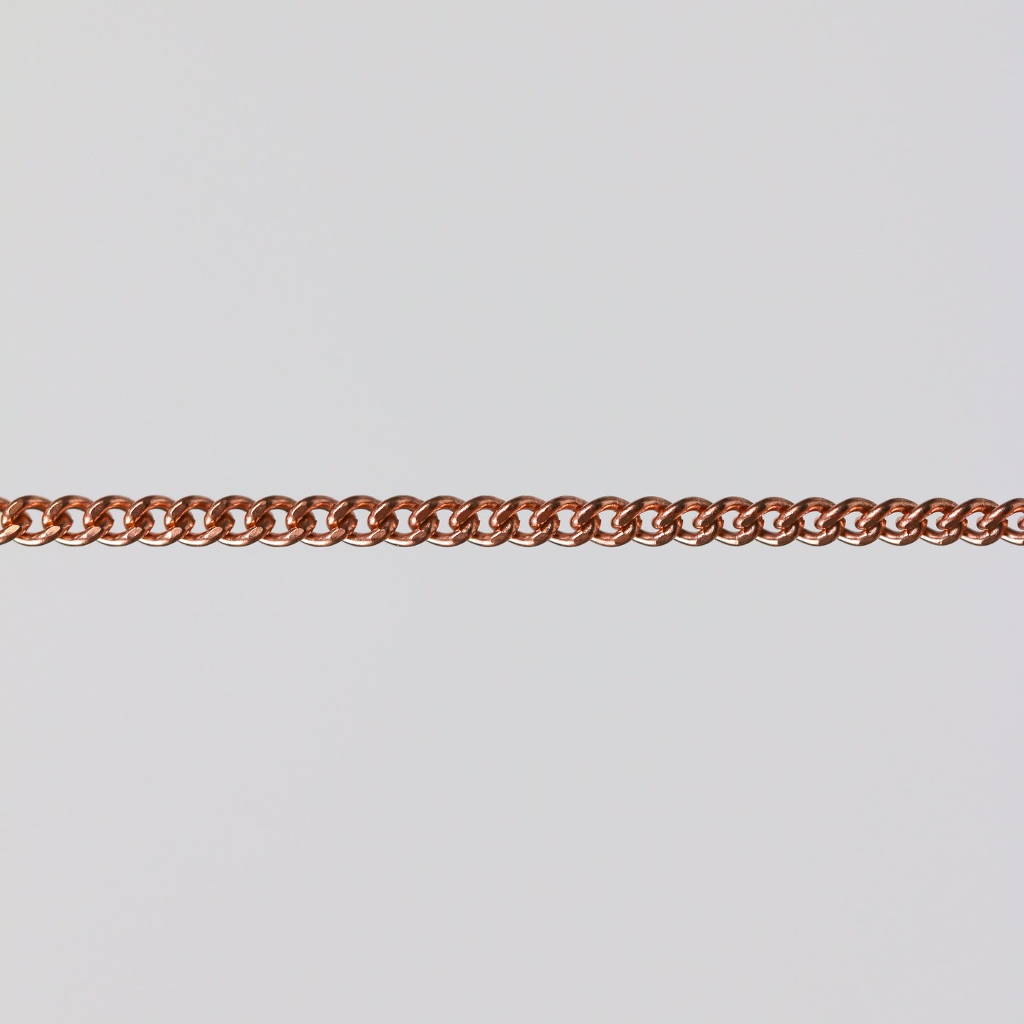 Maria Permanent Jewelry Chain, Curb Chain Design, Flat Lay Links, Available in Gold Options and Silver