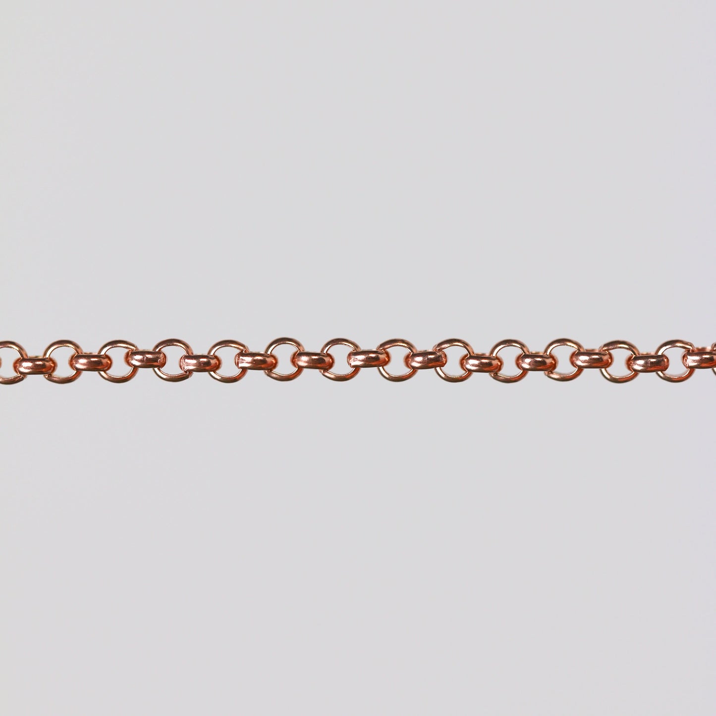 Nicole Permanent Jewelry Chain, Rolo Design, Uniform Round Links, Available in Gold Filled and Silver