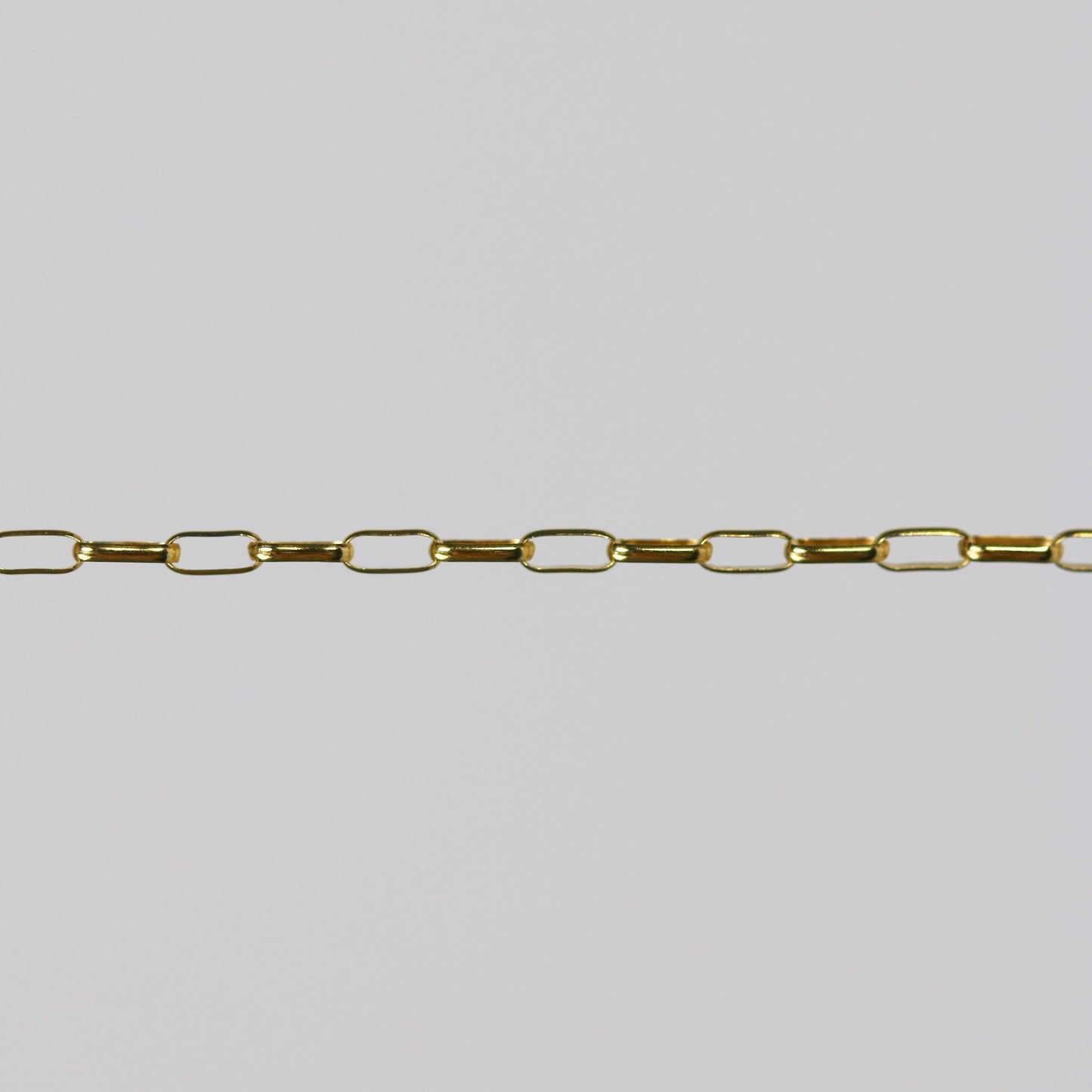Sarah Permanent Jewelry Chain, Rolo Design, Long Links, Available in Gold Options and Silver
