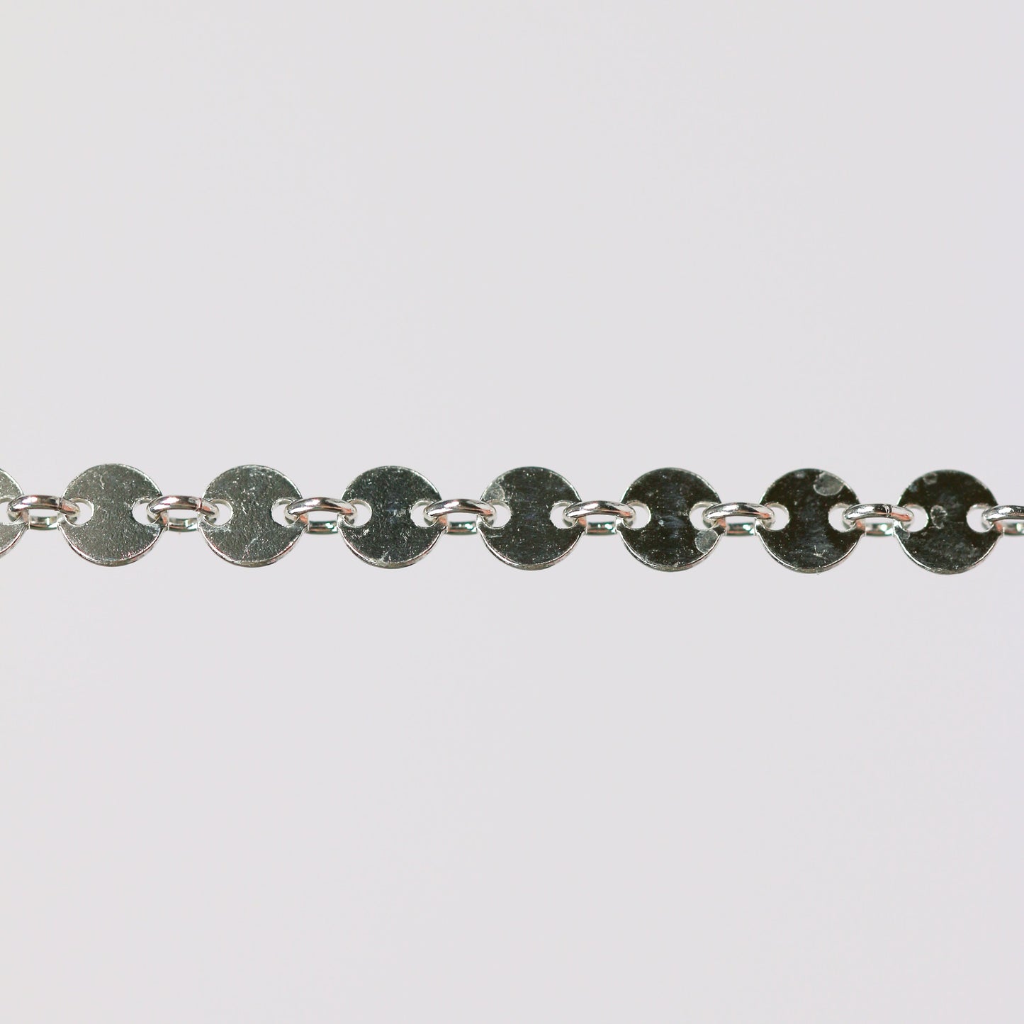 Shaylee Permanent Jewelry Chain, Disk Design, Small Round Links, Available in Gold Filled and Silver