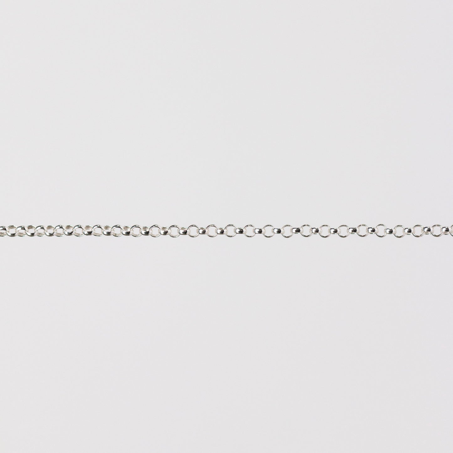 Emma Permanent Jewelry Chain, Rolo Belcher Design, Round Circular Links, Available in Sterling Silver