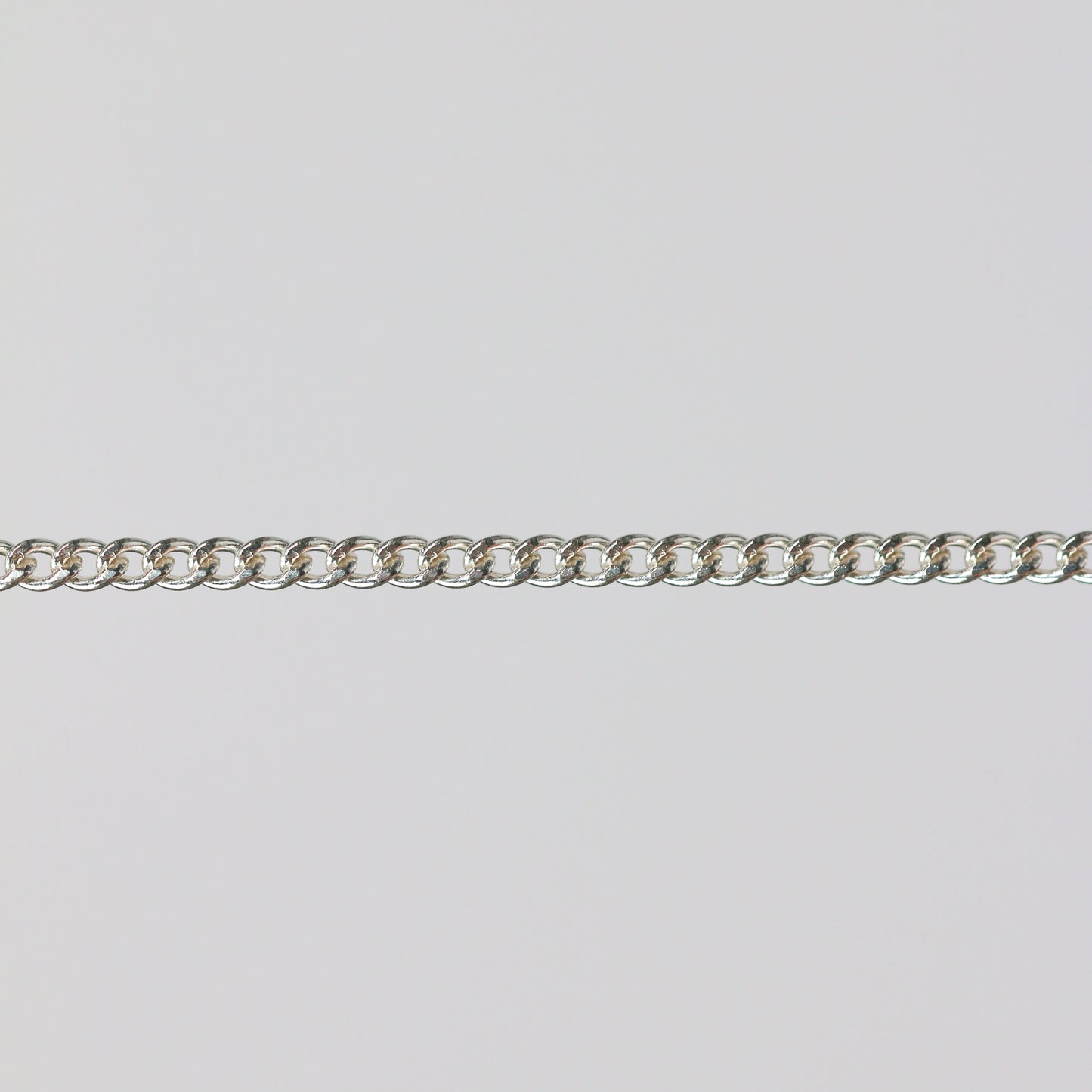 Maria Permanent Jewelry Chain, Curb Chain Design, Flat Lay Links, Available in Gold Options and Silver