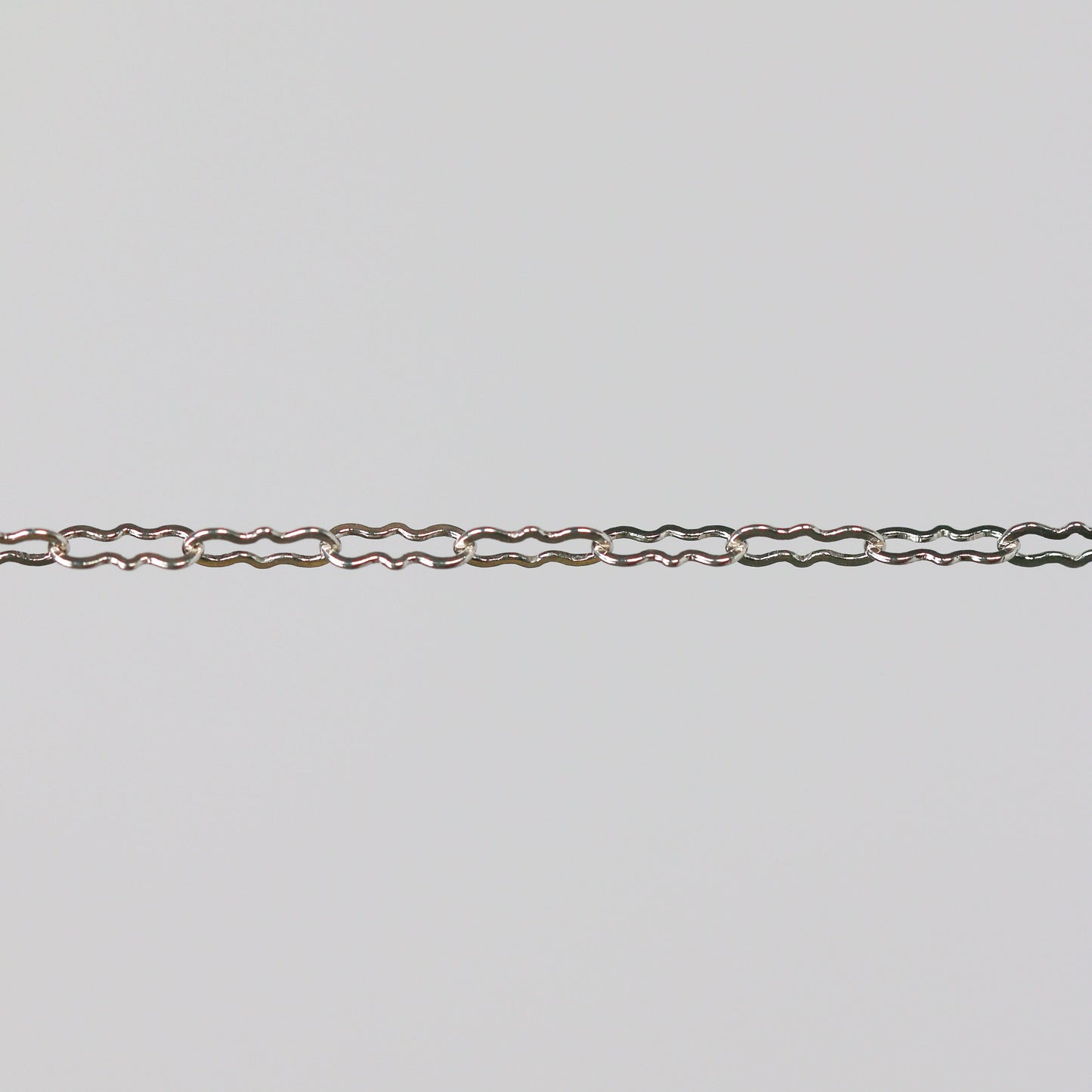 Hannah Permanent Jewelry Chain, Crinkled Paperclip Design and Links, Available in Gold Options and Silver