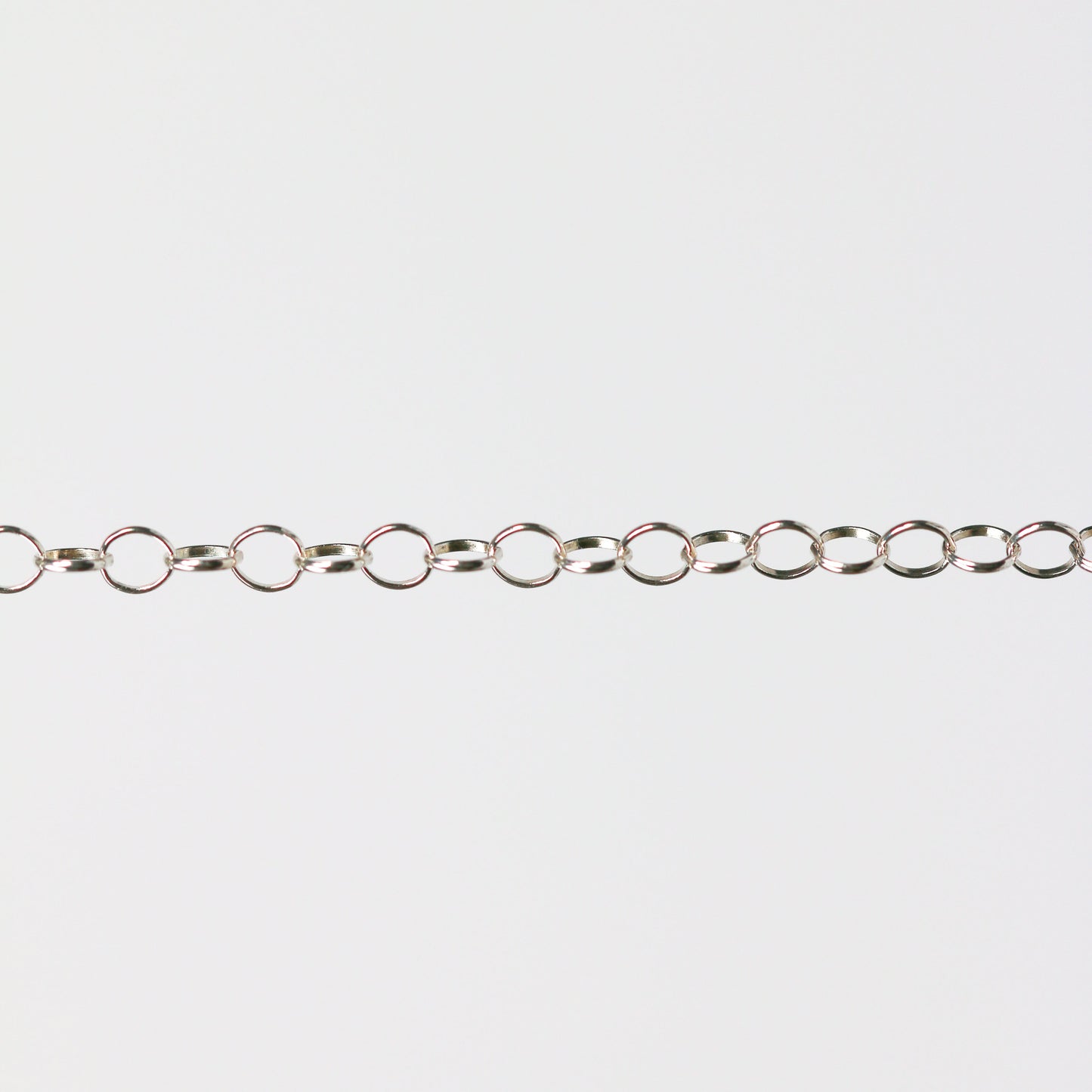 Lucy Permanent Jewelry Chain, Belcher Design, Round Links, Available in Gold Options and Silver