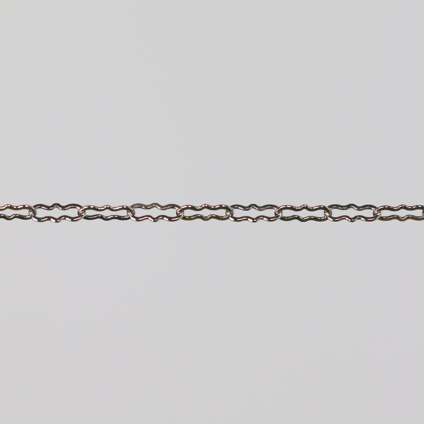 Hannah Permanent Jewelry Chain, Crinkled Paperclip Design and Links, Available in Gold Options and Silver