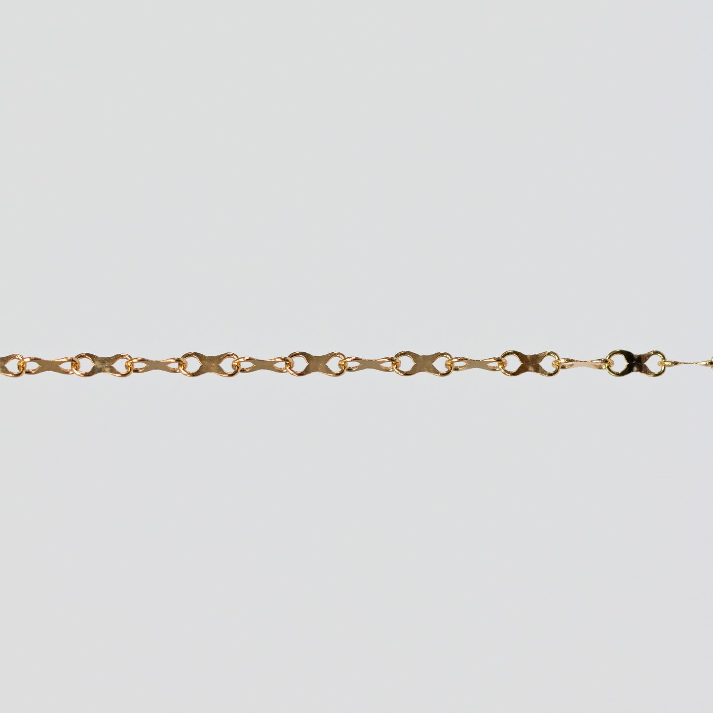 Ivy Permanent Jewelry Chain, Infinity Flat Concave Links, Available in Gold-Filled and Silver